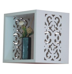 Cubo Nicho Floral Vazado BRANCO